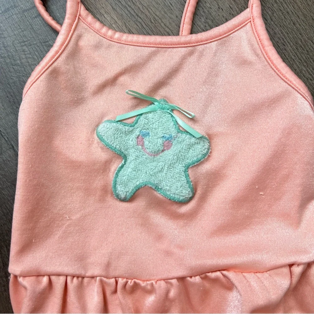 Vintage Carter's Toddler One Piece Swimsuit Peachy Pink Size 2T
